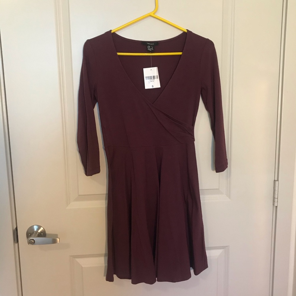 NEW WITH TAG burgundy dress